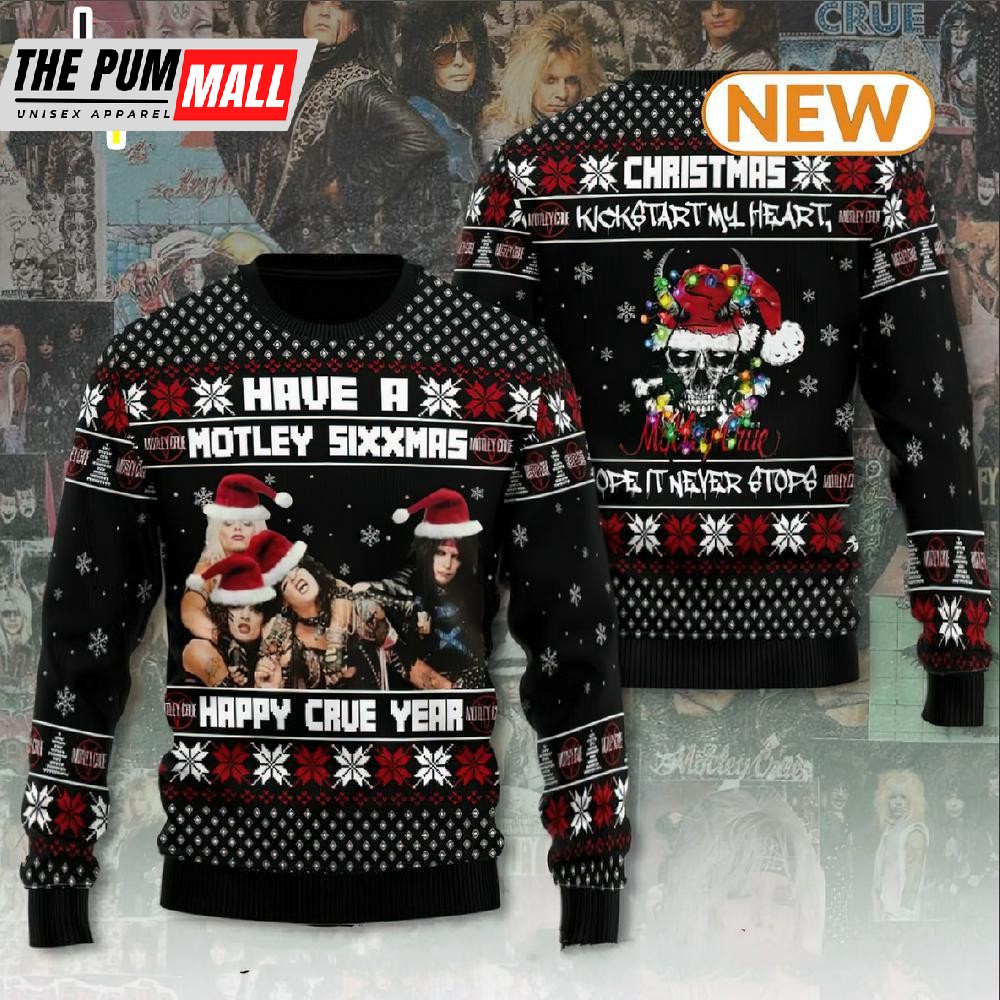 Motley Crue Ugly Christmas Sweater Shirt, Sweatshirt