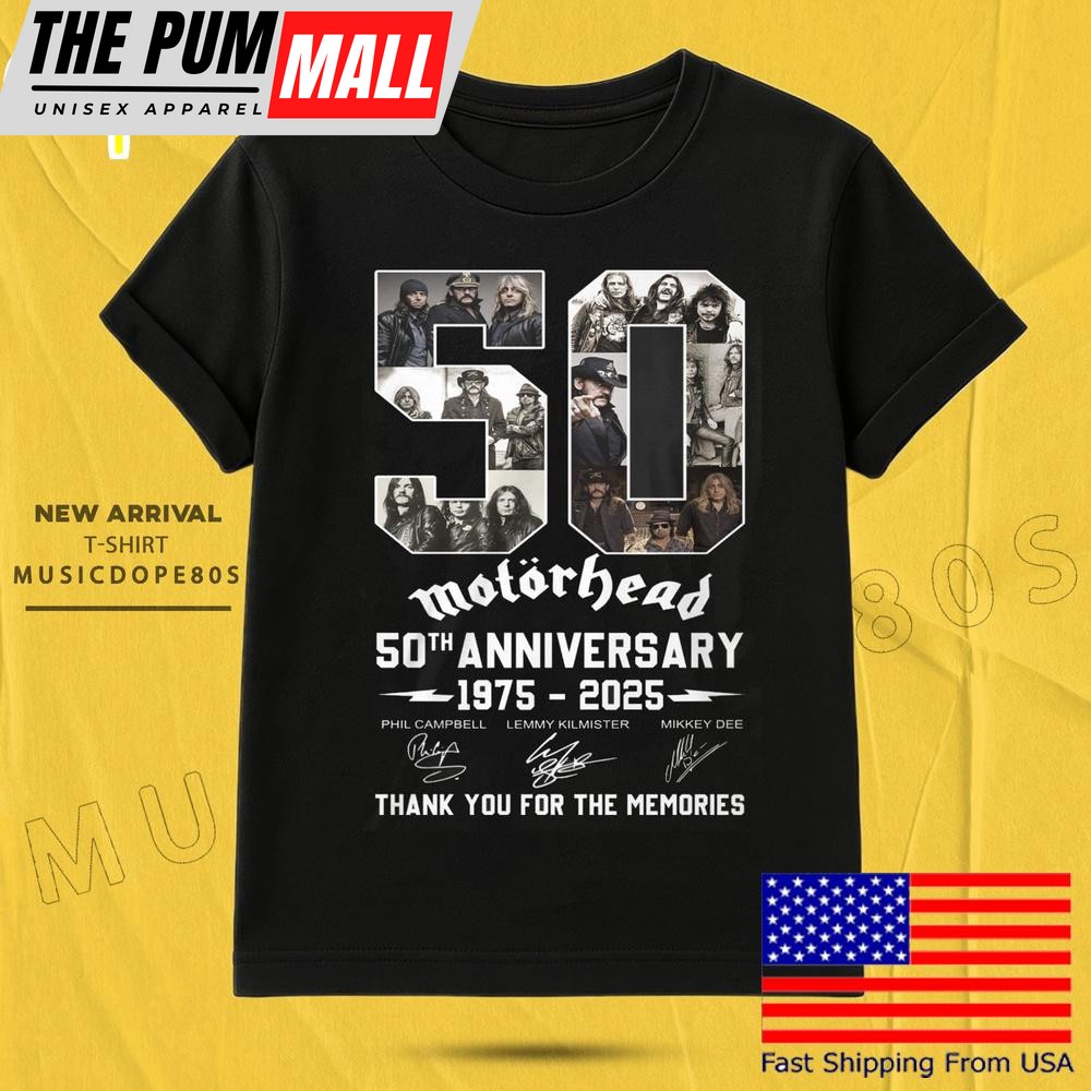 Motorhead 50Th Anniversary 2025 T Shirt