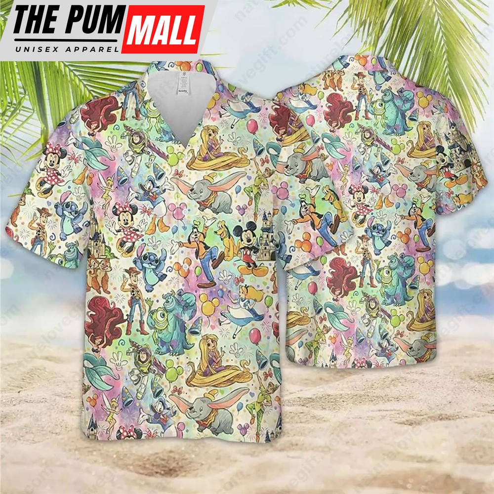Movies Disney Hawaiian Shirt Mickey Friends Vintage Aloha Shirts