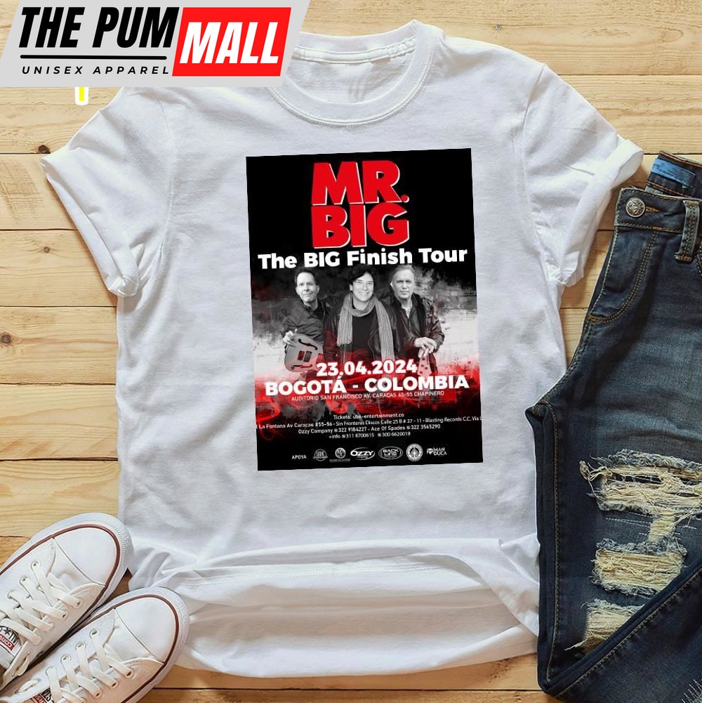Mr. Big The Big Finish April 23 2025 Unisex T-Shirt White