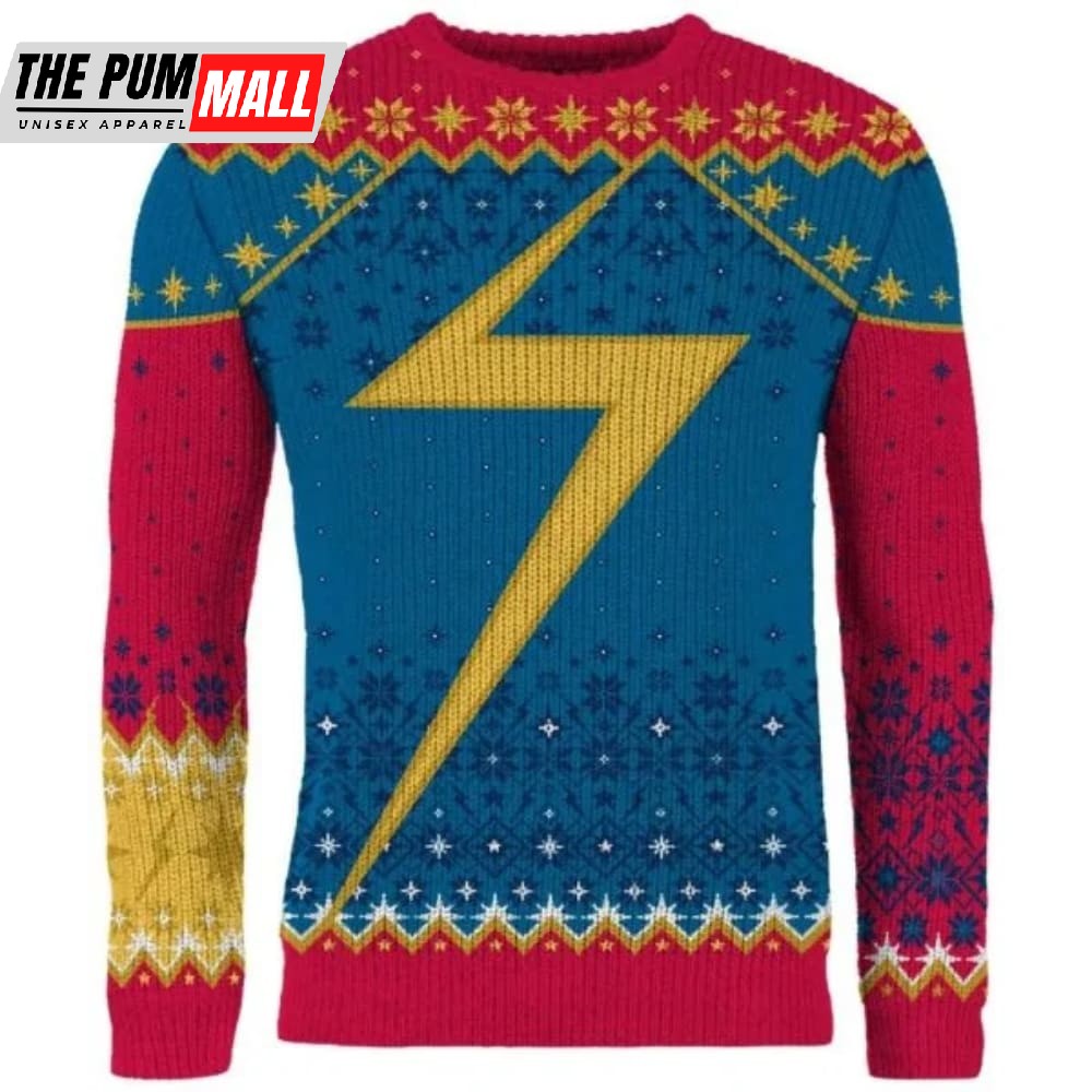 Ms. Marvel Festively Cosmic Christmas Sweater