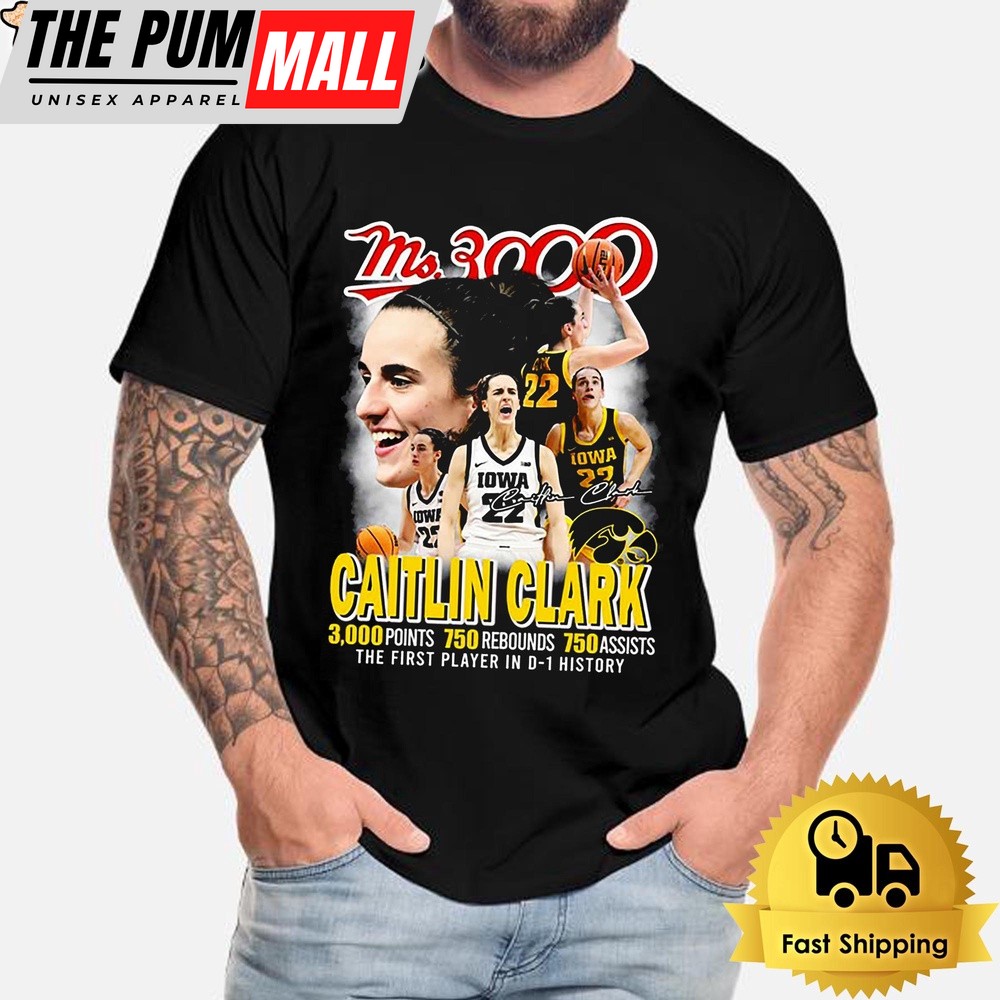Ms3000 Caitlin Clark D 1 History Unisex T-Shirt