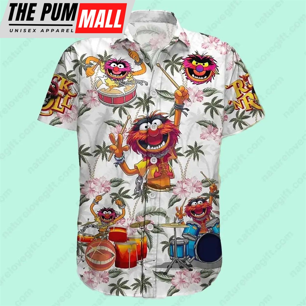 Muppet Drummer Tropical Hawaiian Shirt The Muppet Show Aloha