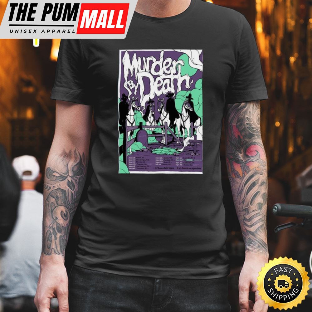 Murder By Death With Laura Jane Grace W American Aquarium Tour 2025 T-shirt