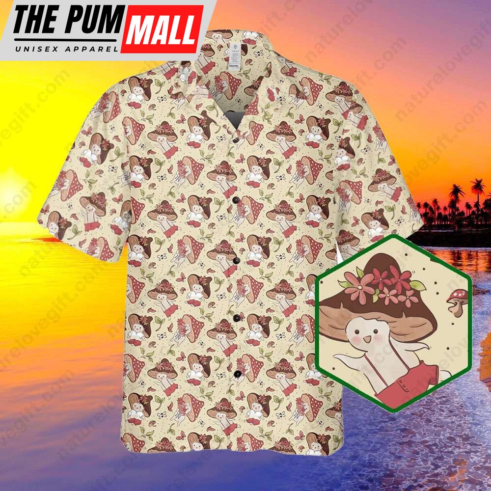 Mushroom Characters Hawaiian Shirt DnD Dungeons and Dragons Gift