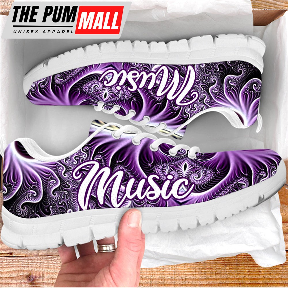Music Beautiful Fractal Shoes Music Sneaker Walking Running Shoes – Best Gift For Men And Women
