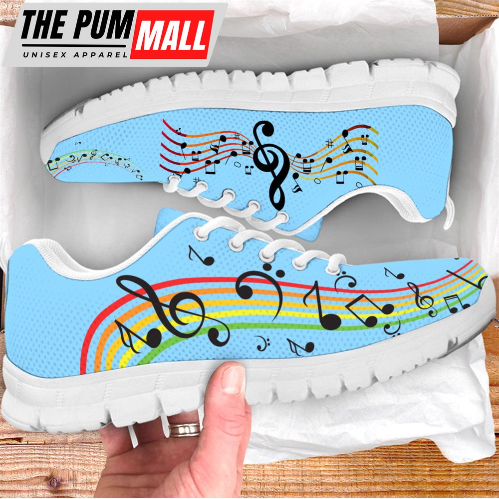 Music Blue Shoes Music Sneaker Walking Running Shoes – Best Gift For Music Lovers – Shoes Gift For Adults