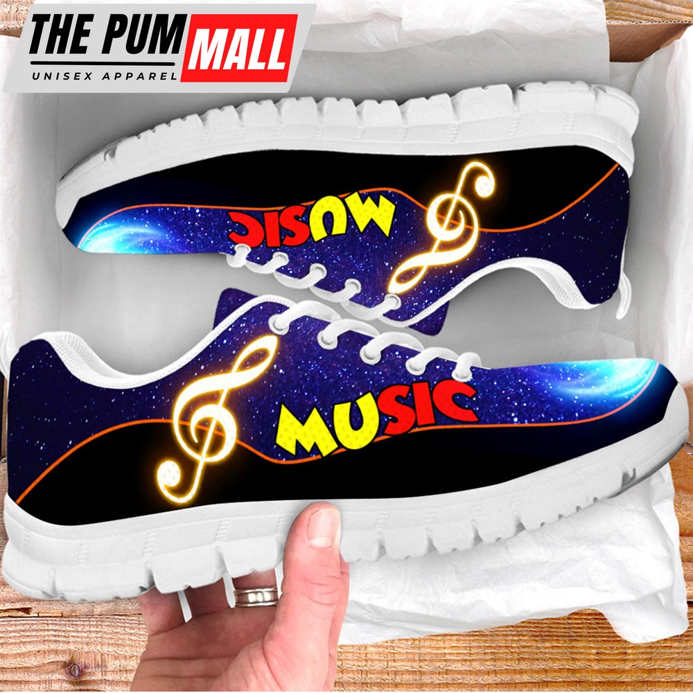 Music Shoes Fire Water Galaxy Sneaker Walking Shoes – Best Gift For Music Lovers – Shoes Gift For Adults