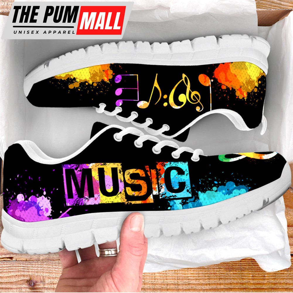 Music Shoes Love Art Sneaker Running Walking Shoes – Best Gift For Music Lovers – Shoes Gift For Adults
