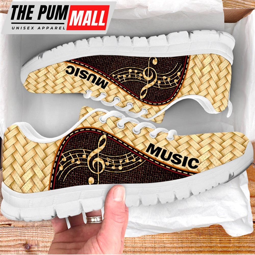 Music Shoes Wicker Pattern Sneaker Walking Shoes – Best Gift For Music Lovers – Shoes Gift For Adults