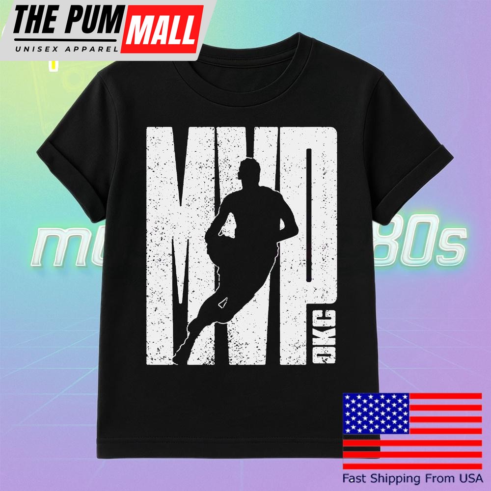 Mvp Okc Basketball Vintage Style Oklahoma City Thunder T Shirt
