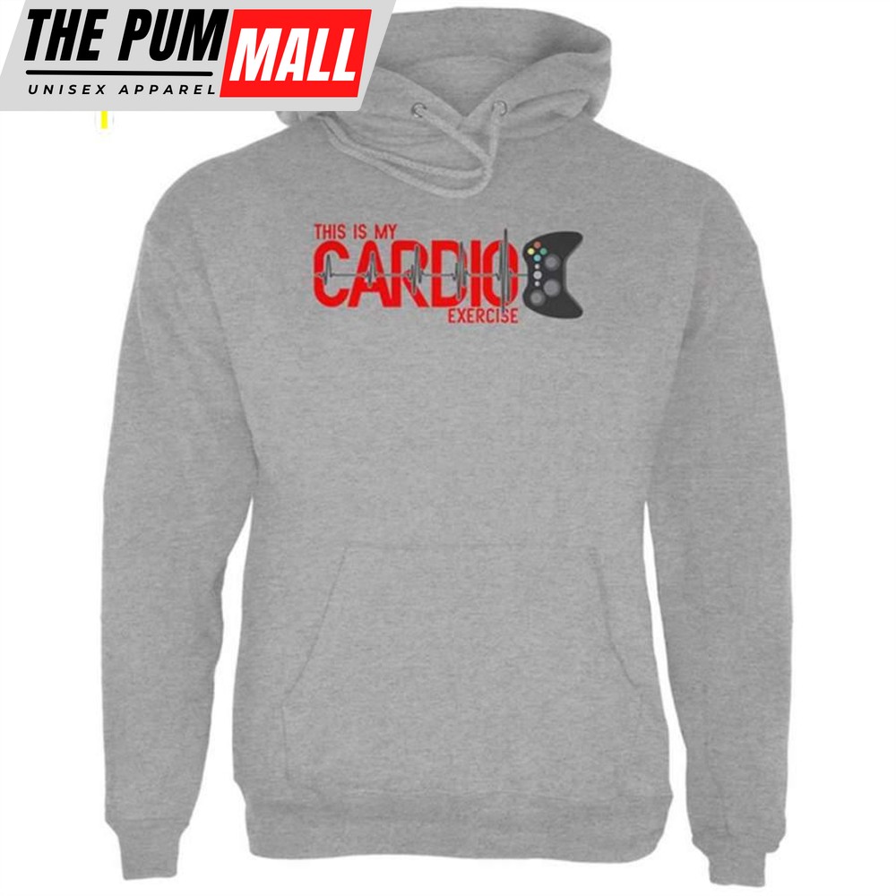 My Cardio Exercise Game Controller Heartbeat Mens Hoodie