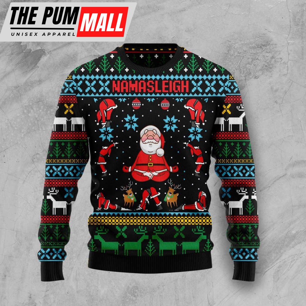 Namasleigh Ugly Christmas Sweater, Christmas Gift For Men And Women