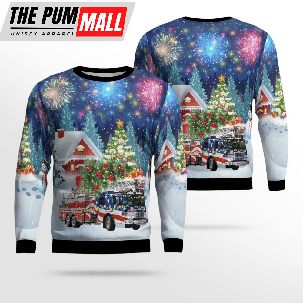 Napa Fire Department Ugly Christmas Sweater, Gift For Christmas