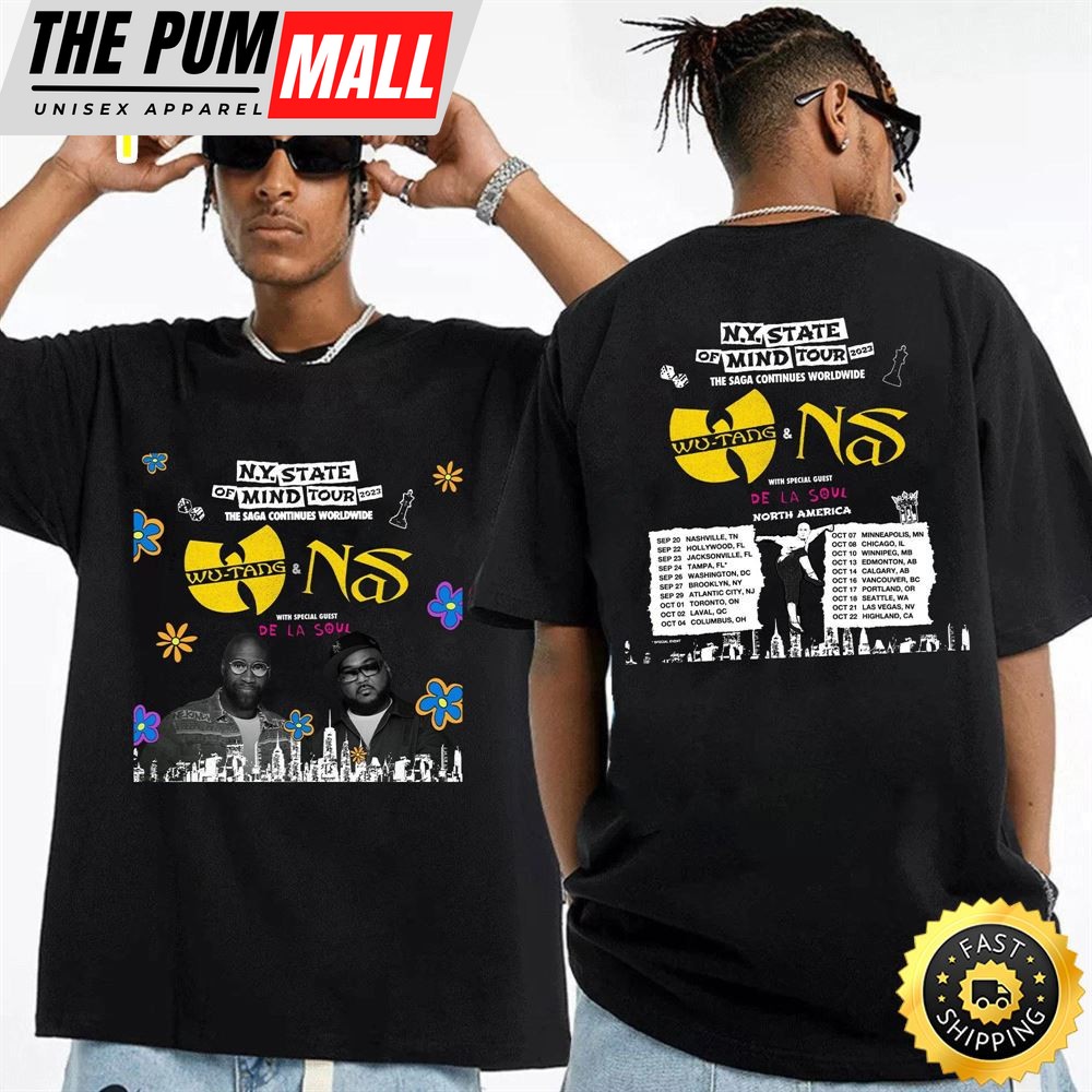 Nas And Wu-Tang Clan’s N.Y. State Of Mind Tour 2023 Unisex Tshirt