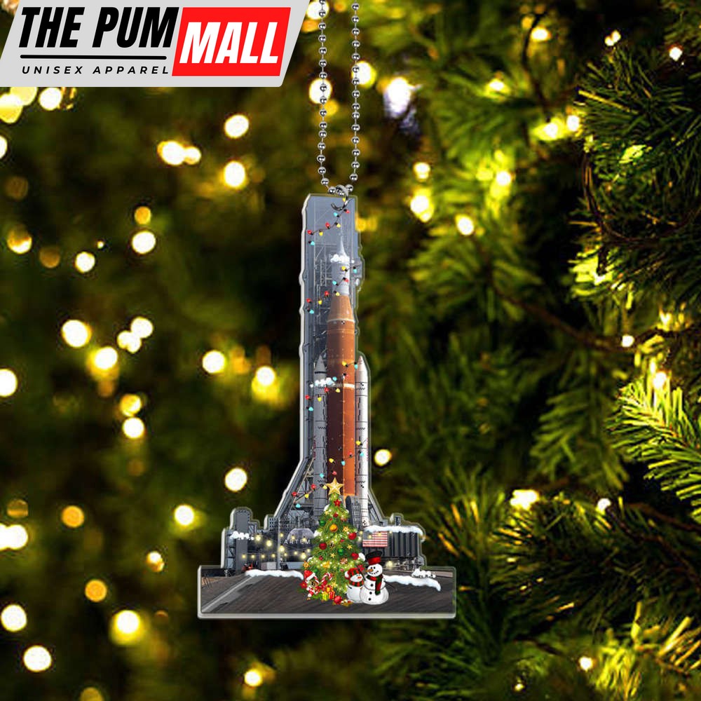 NASA Artemis SLS Moon Rocket Christmas Custom Shape Ornament Limited Edition