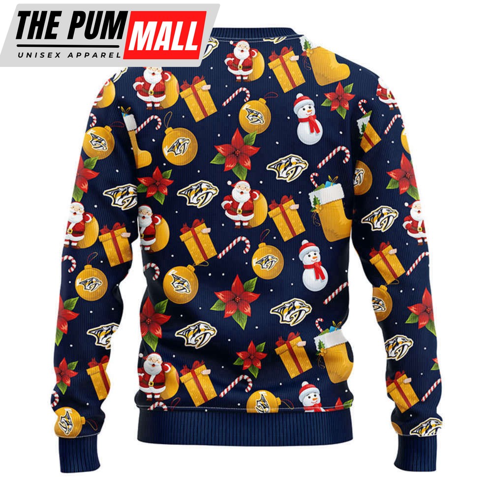 nashville-predators-santa-claus-snowman-christmas-ugly-sweater-gift-for-christm-dea8hy9s Nashville Predators Santa Claus Snowman Christmas Ugly Sweater, Gift For Christmas