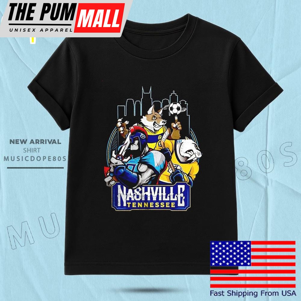 Nashville Tennessee Sports Team Mascot T Shirt