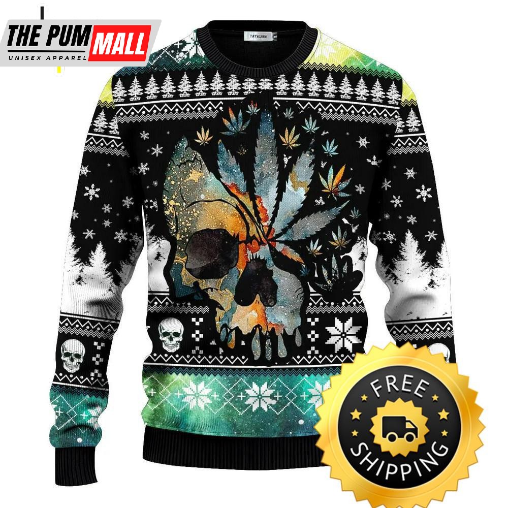Native American Chief Christmas Pattern Skull Ugly Christmas Sweater, Skull Ugly Sweater