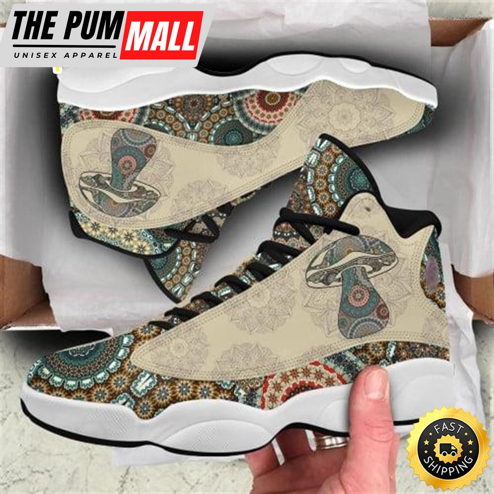 Native Weed Pattern Air Jd 13 Sneakers