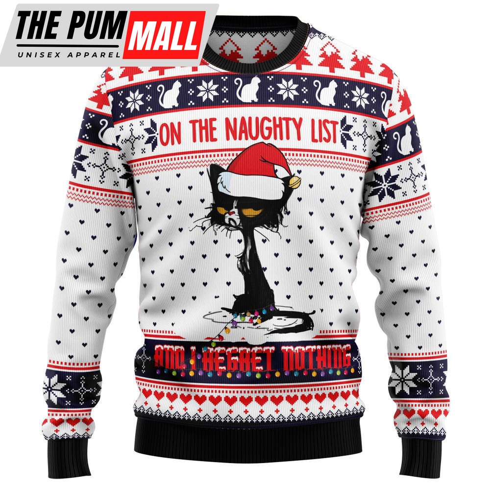 Naughty List Cat Meow G5119 Ugly Christmas Sweater – Noel Malalan