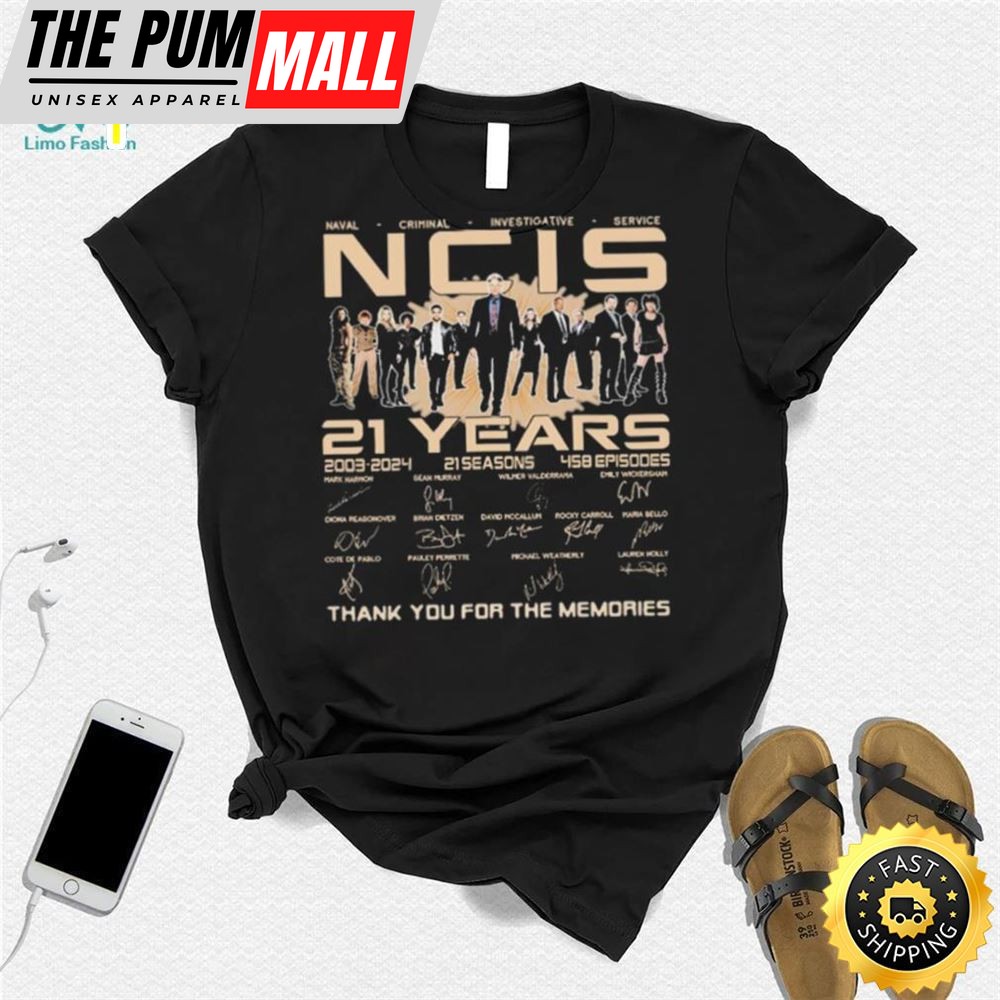 Naval Criminal Investigative Service Ncis 21 Years 2003 2025 Thank You For The Memories Signatures Shirt