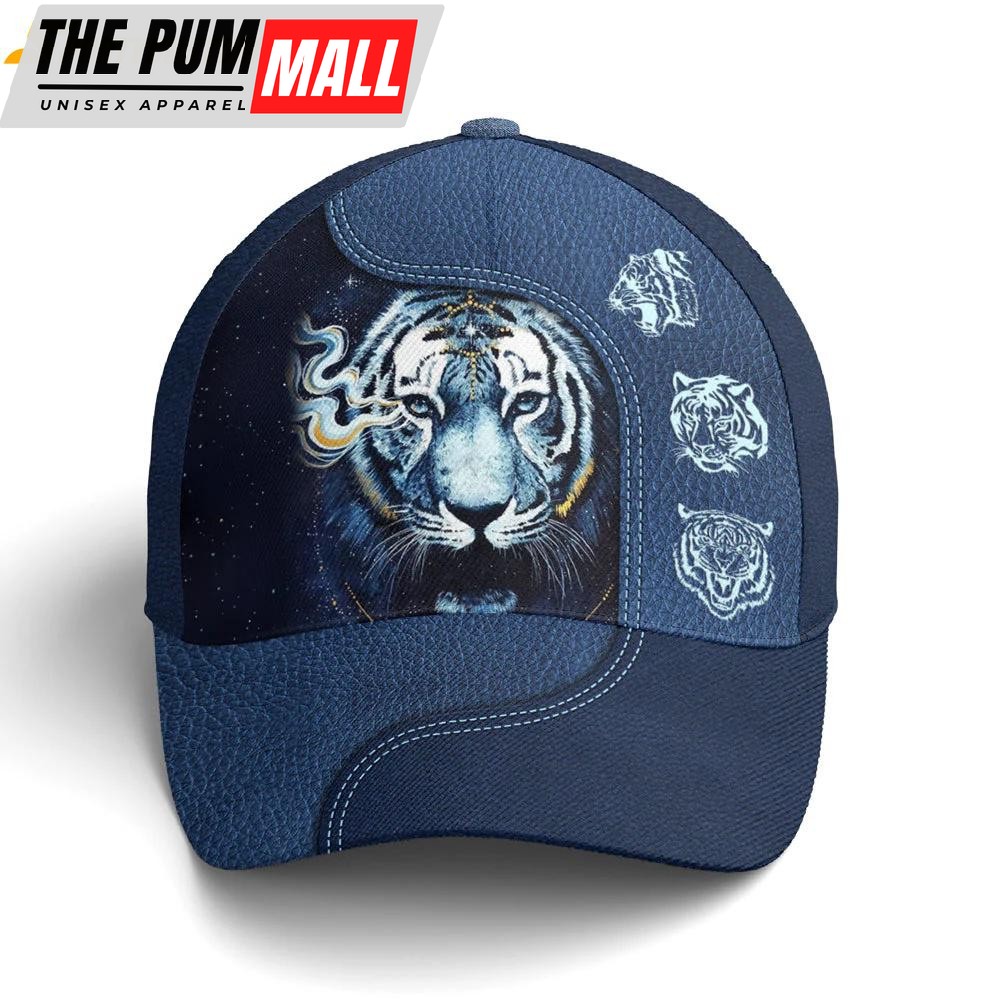 Navy Blue Darkness Moonlight Tiger Classic Baseball Cap
