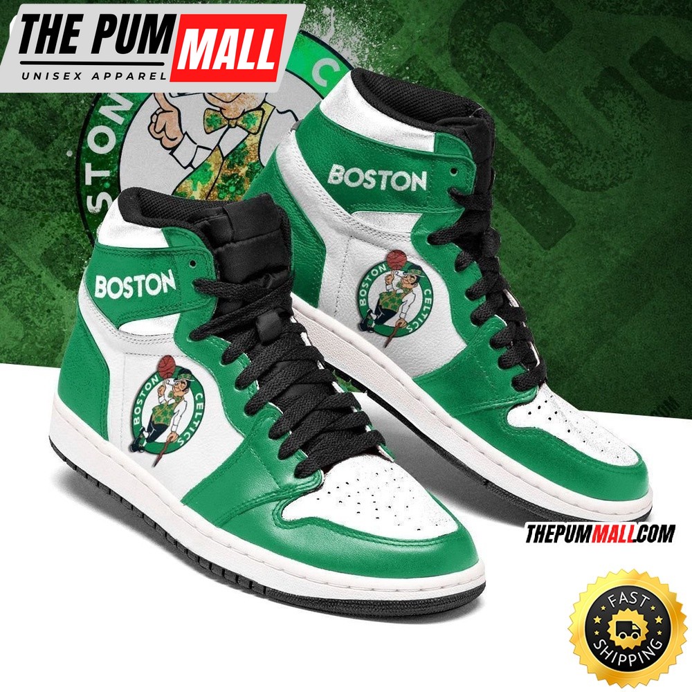 NBA Boston Celtics Green White Air Jd 1 High Sneakers Classic Air Jd Sneakers