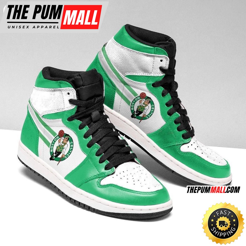 NBA Boston Celtics Green White Air Jd 1 High Sneakers