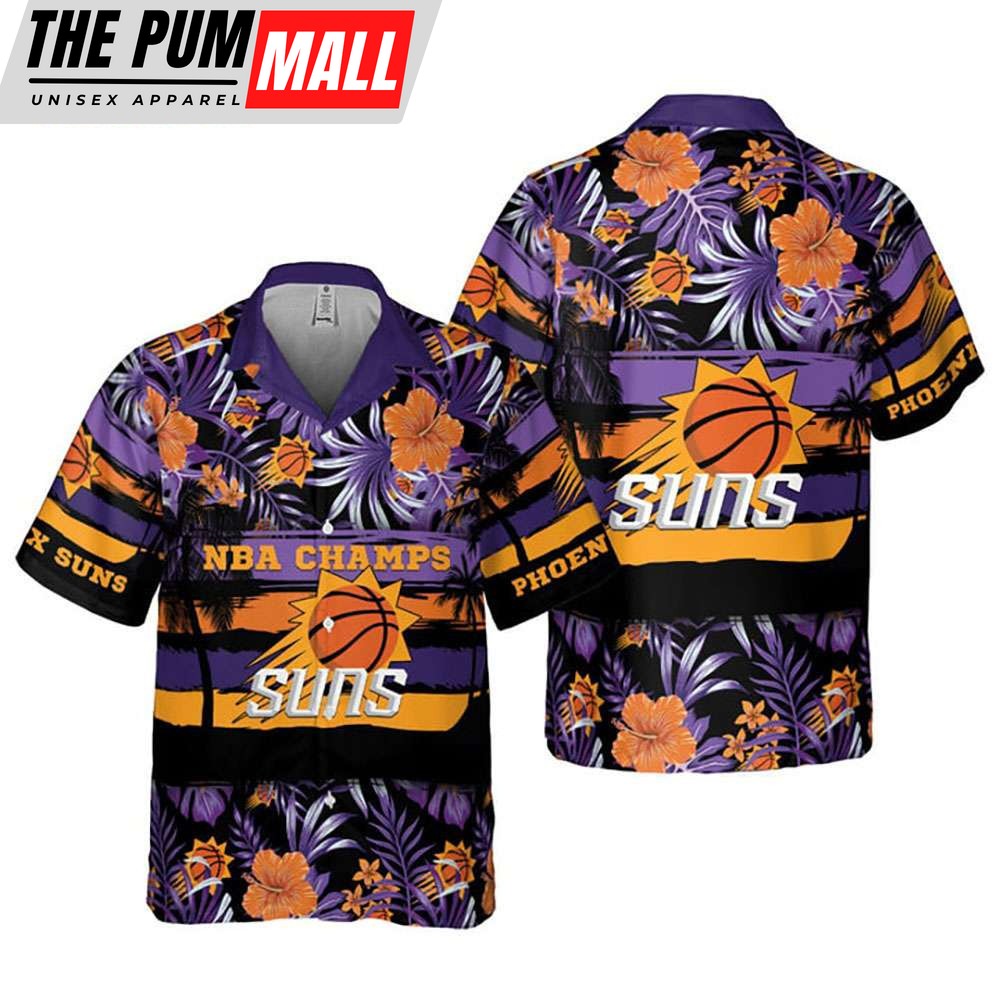 NBA Champs Phoenix Suns Tropical Hibiscus Hawaiian Shirt