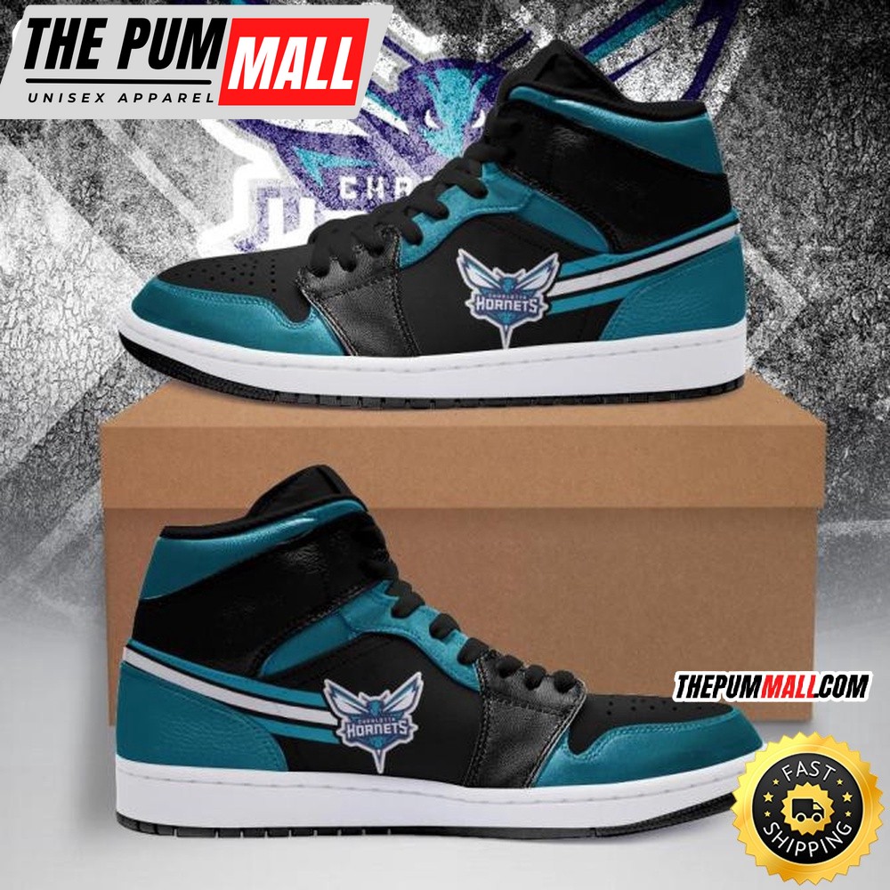 NBA Charlotte Hornets Teal Black Air Jd 1 High Sneakers