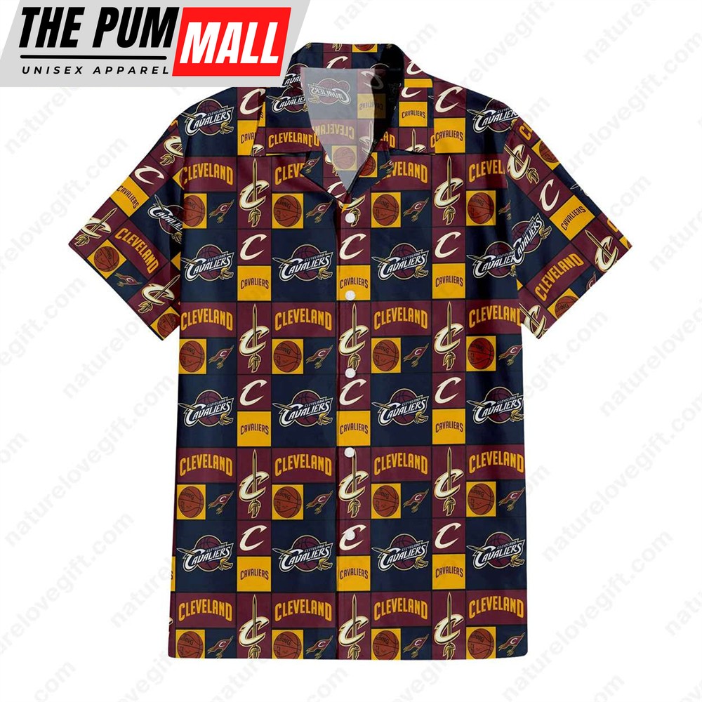 NBA Cleveland Cavaliers Geometric Hawaiian Shirt