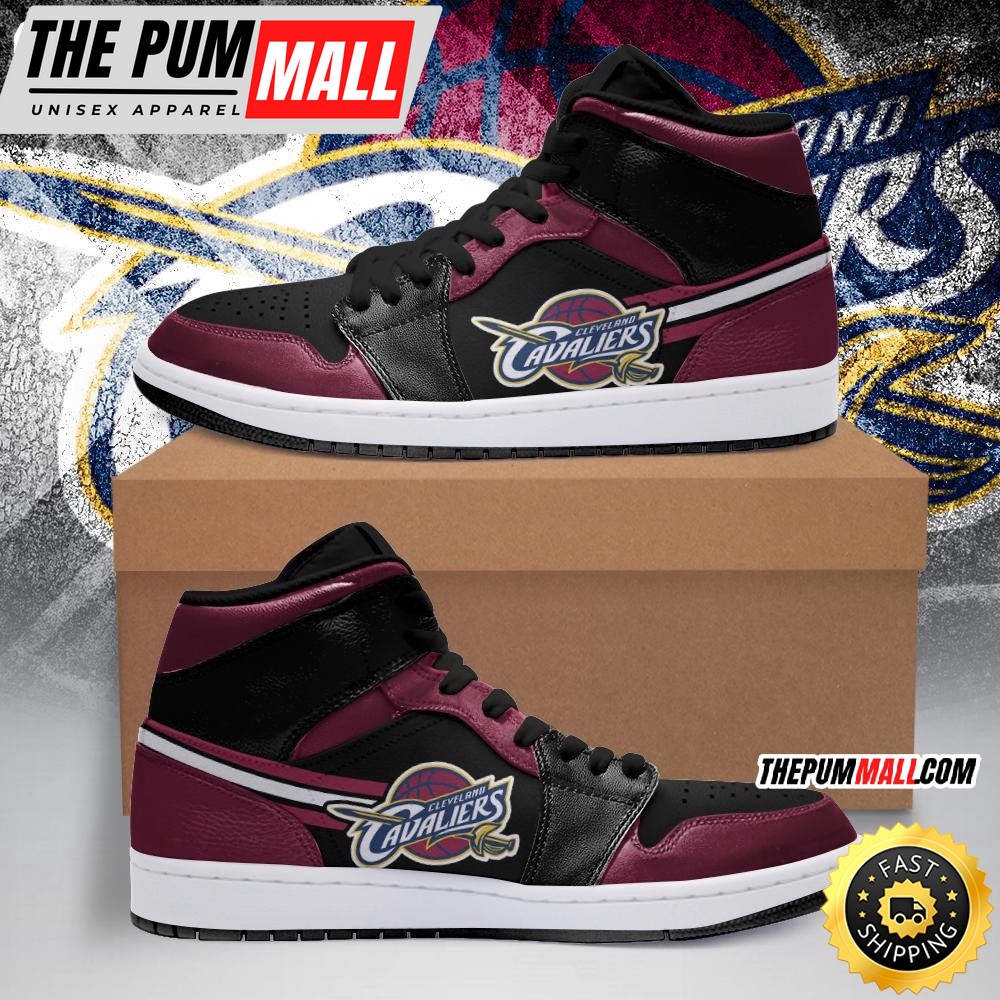 NBA Cleveland Cavaliers Wine Black Air Jd 1 High Sneakers
