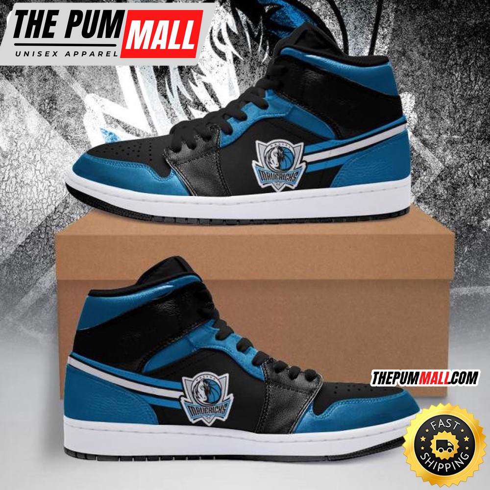 NBA Dallas Mavericks Blue Black Air Jd 1 High Sneakers