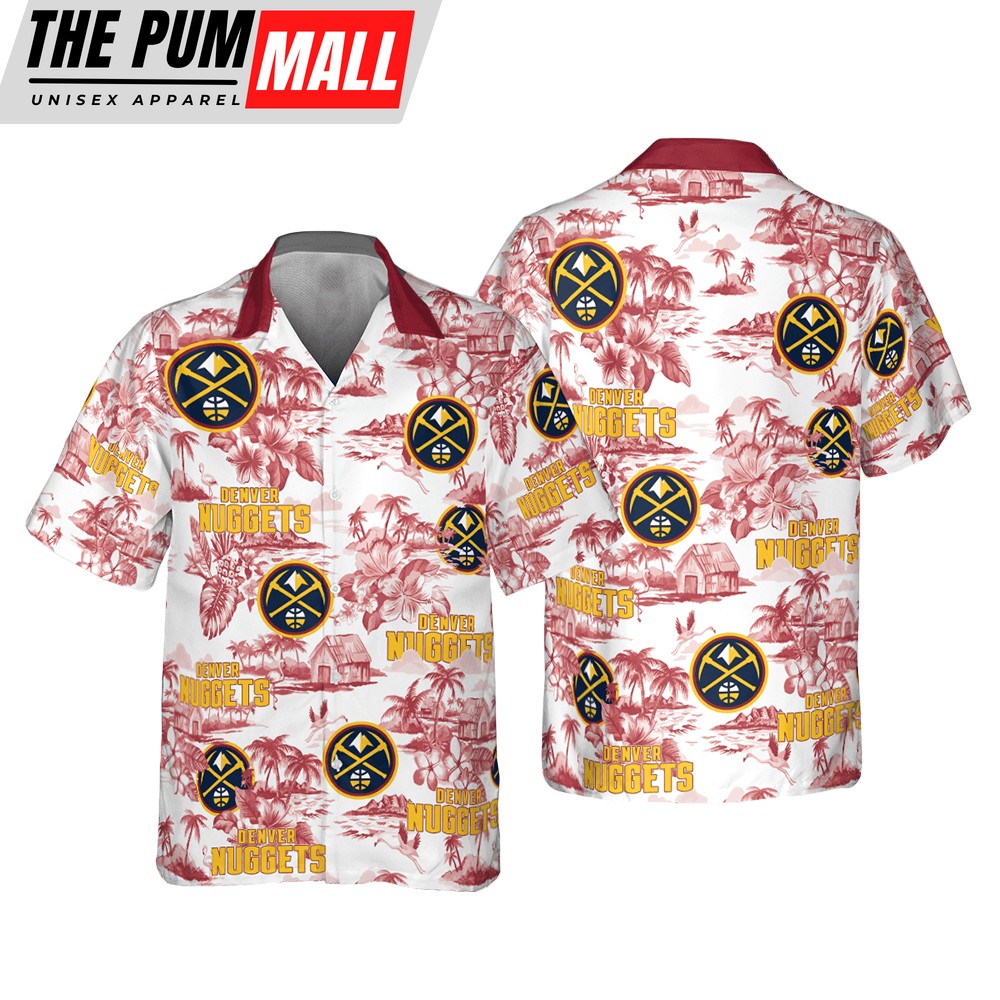 NBA Denver Nuggets Floral Island Button Up Hawaiian Shirt