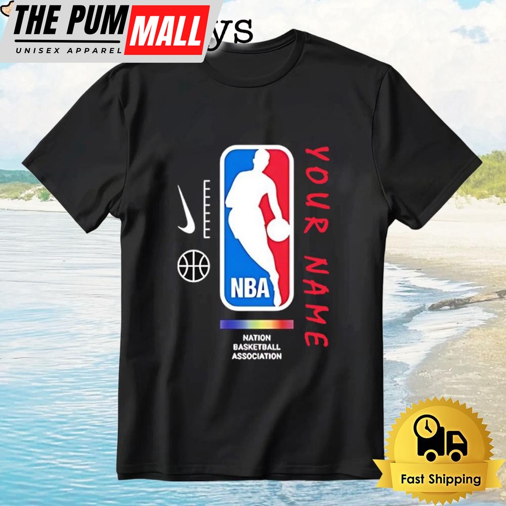 Nba Nation Basketball Association Pride Logo Custom Name T-Shirt