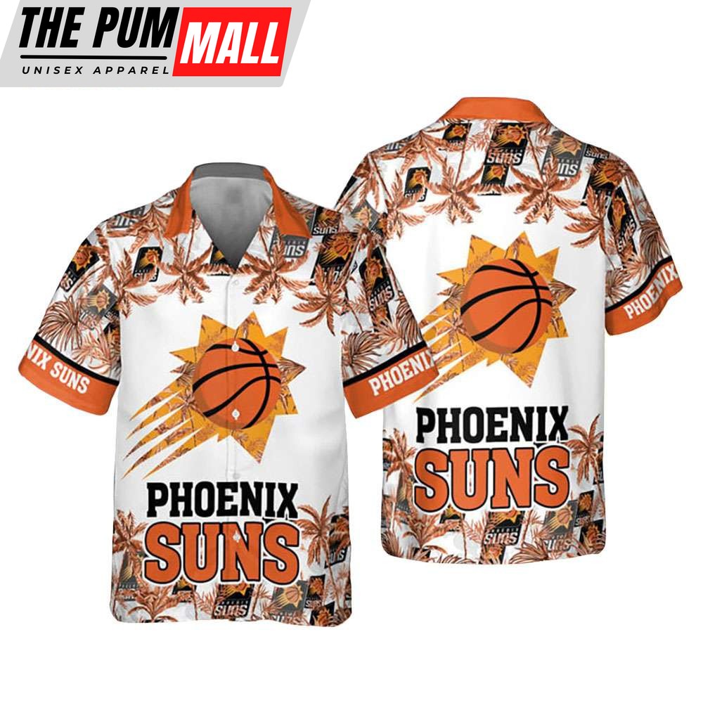 NBA Phoenix Suns Palm Trees Button Up Hawaiian Shirt