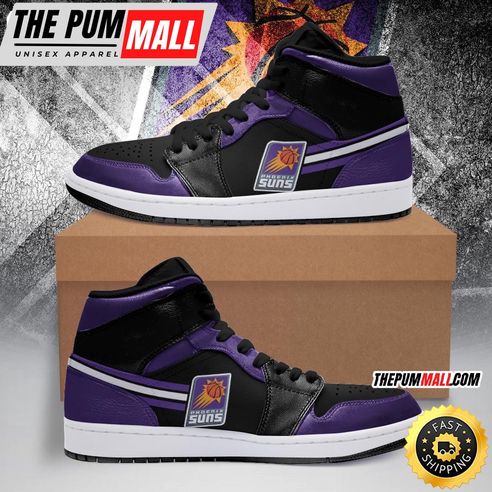 NBA Phoenix Suns Purple Black Air Jd 1 High Sneakers