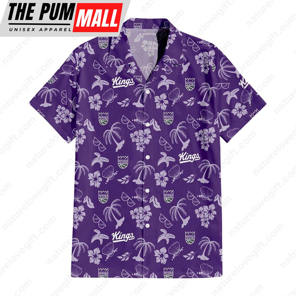 NBA Sacramento Kings Purple Hawaiian Shirt