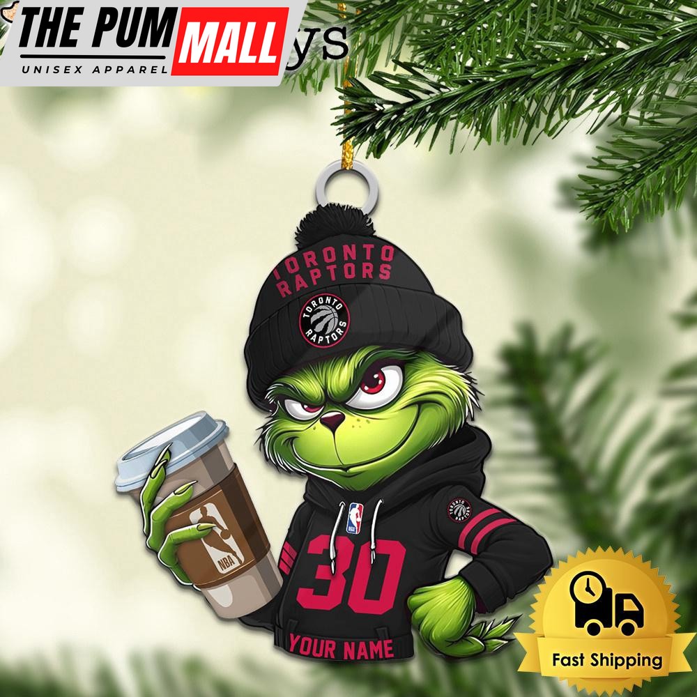 NBA Toronto Raptors Custom Grinch Christmas Ornament Limited Edition