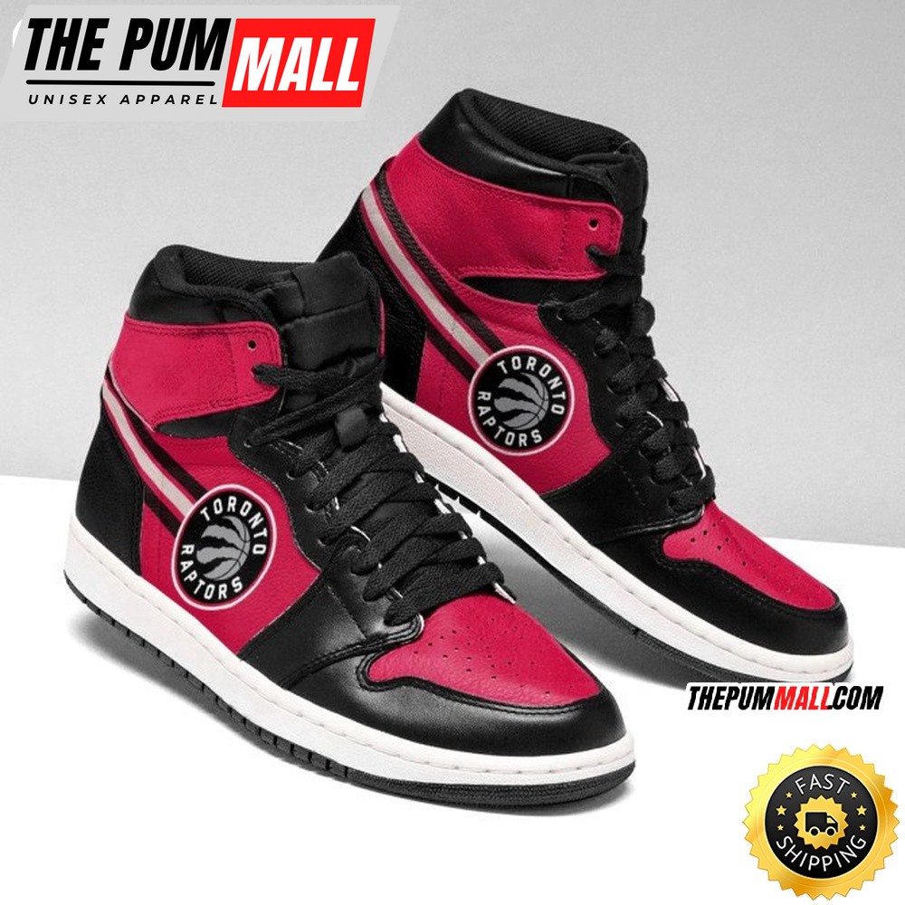 NBA Toronto Raptors Red Black Air Jd 1 High Sneakers