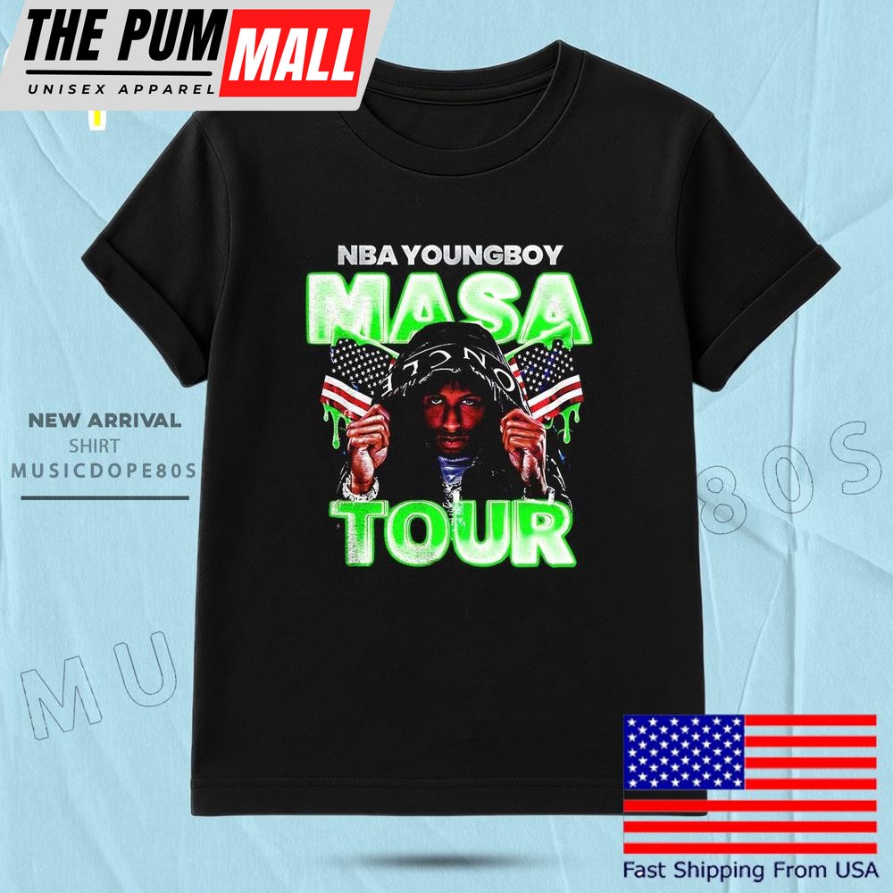 Nba Youngboy Masa Tour Rapper Neon Concert T Shirt