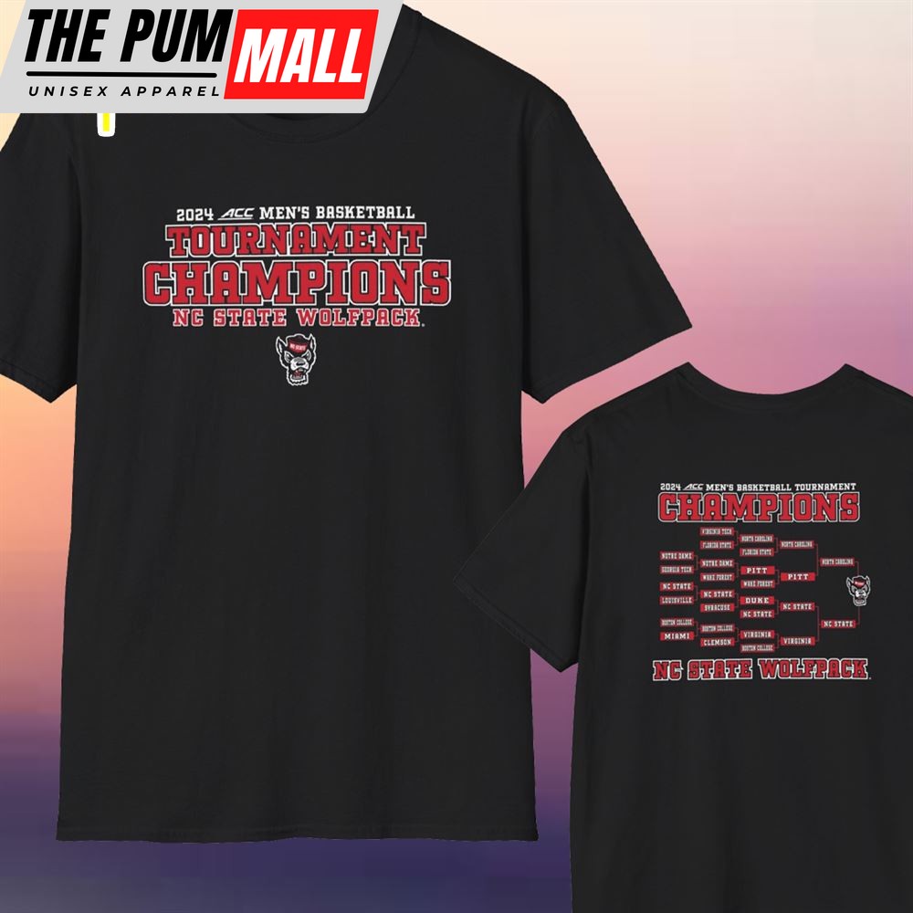 NC State Wolfpack 2024 ACC Basketball Tournament Champions Shirt