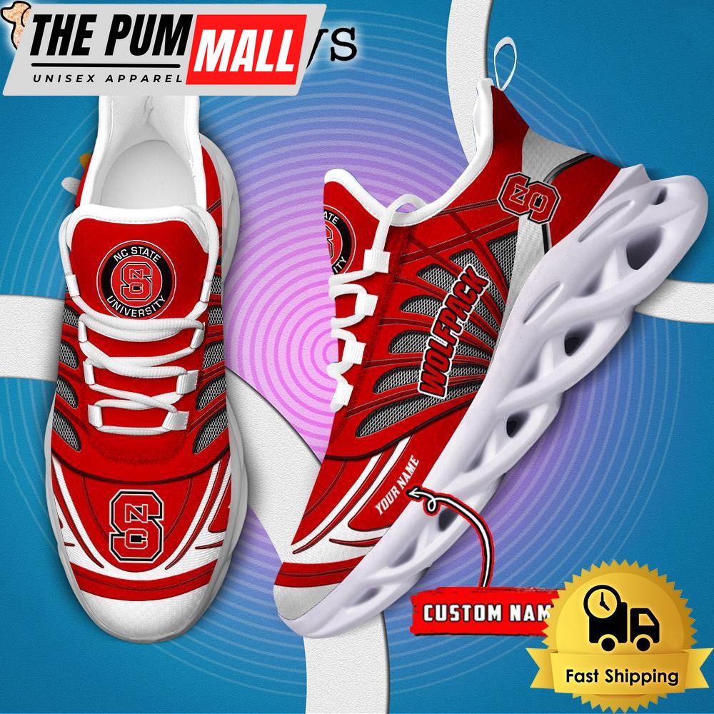 NC State Wolfpack NCAA Custom Max Soul Shoes Sneaker