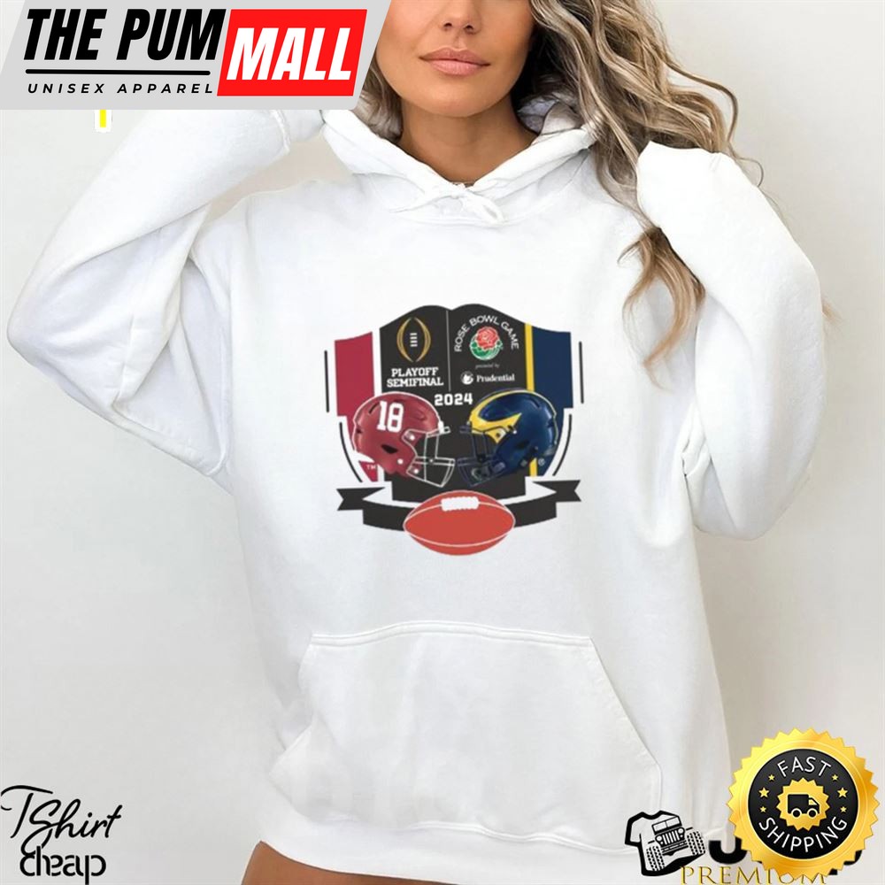 Ncaa Alabama Crimson Tide And Michigan Wolverines College Football Playoff 2025 Rose Bowl Shirt