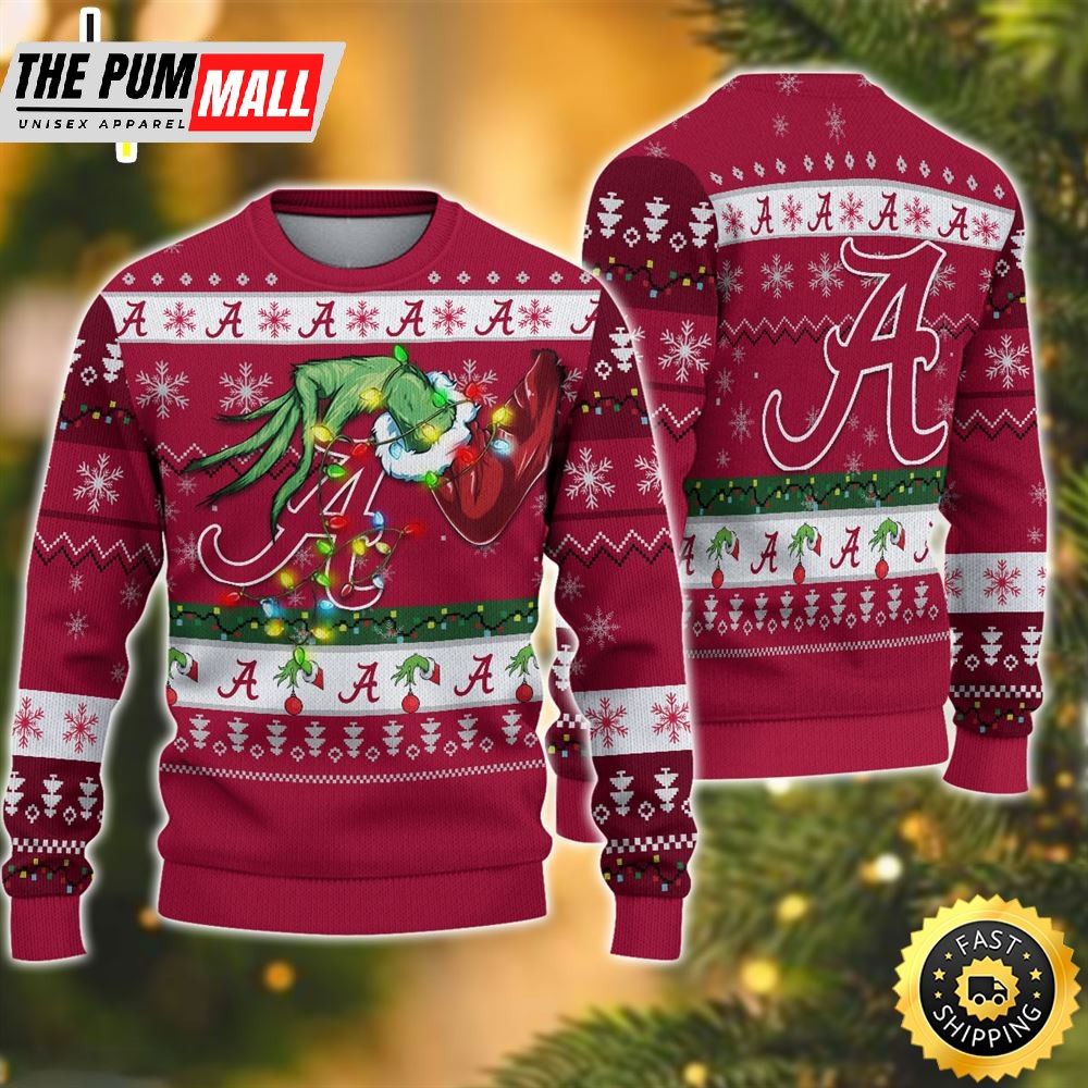 NCAA Alabama Crimson Tide Grinch Christmas Ugly Sweater