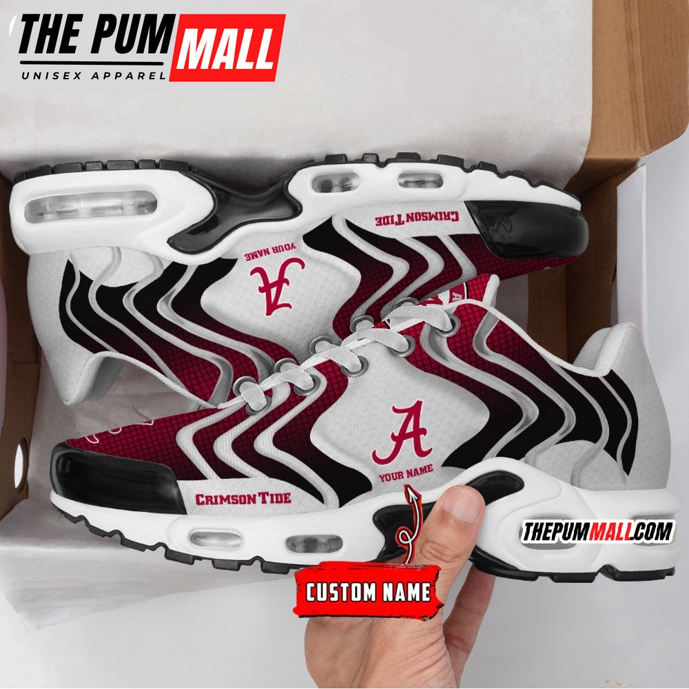 NCAA Alabama Crimson Tide Logo Football Team Design Air Max Plus Shoes