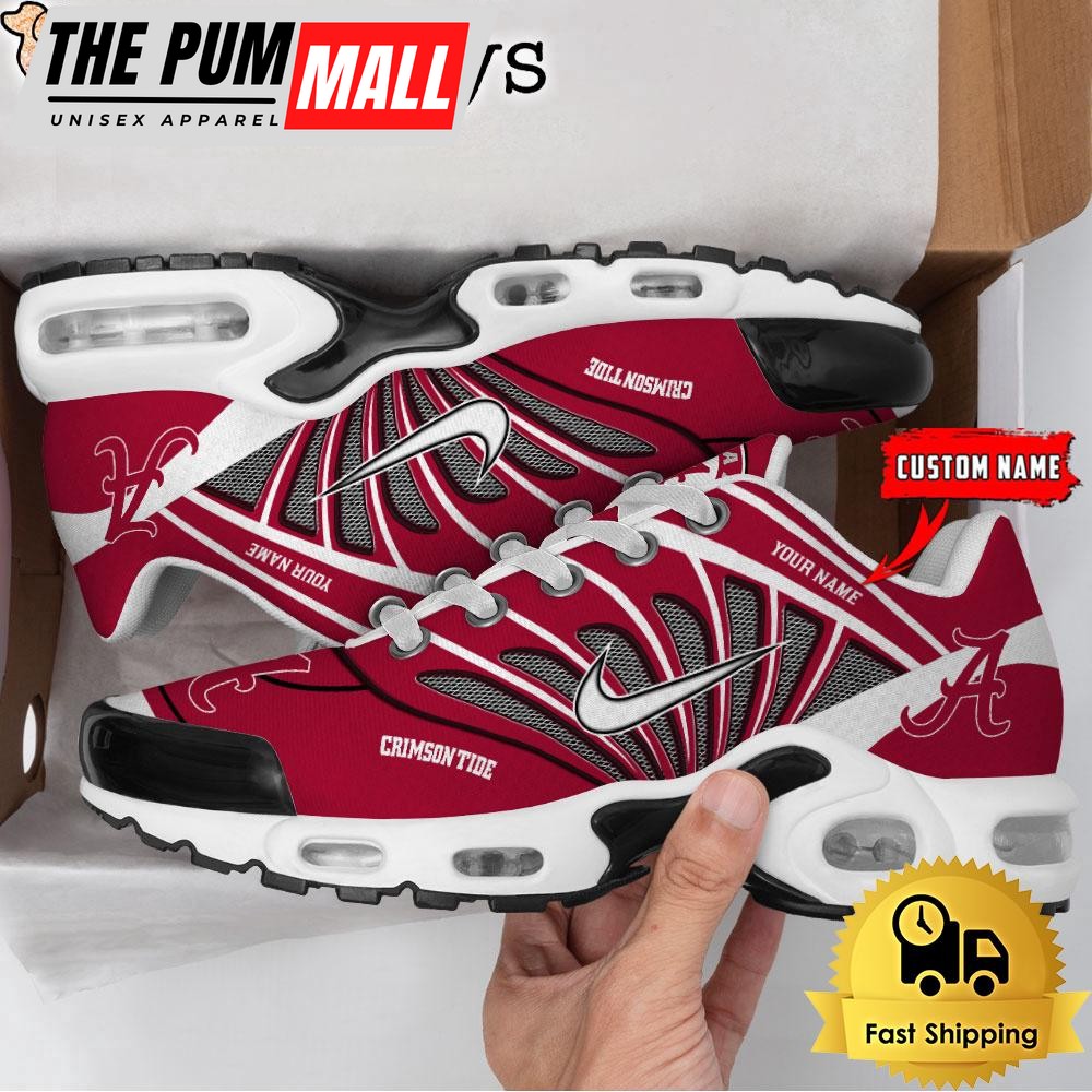 NCAA Alabama Crimson Tide Sport Football Logo Custom Air Max Plus Shoes