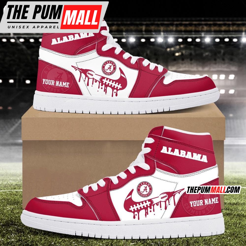 NCAA Alabama Crimson Tide Sport Team Personalized Air Jd 1 Hightop Shoes