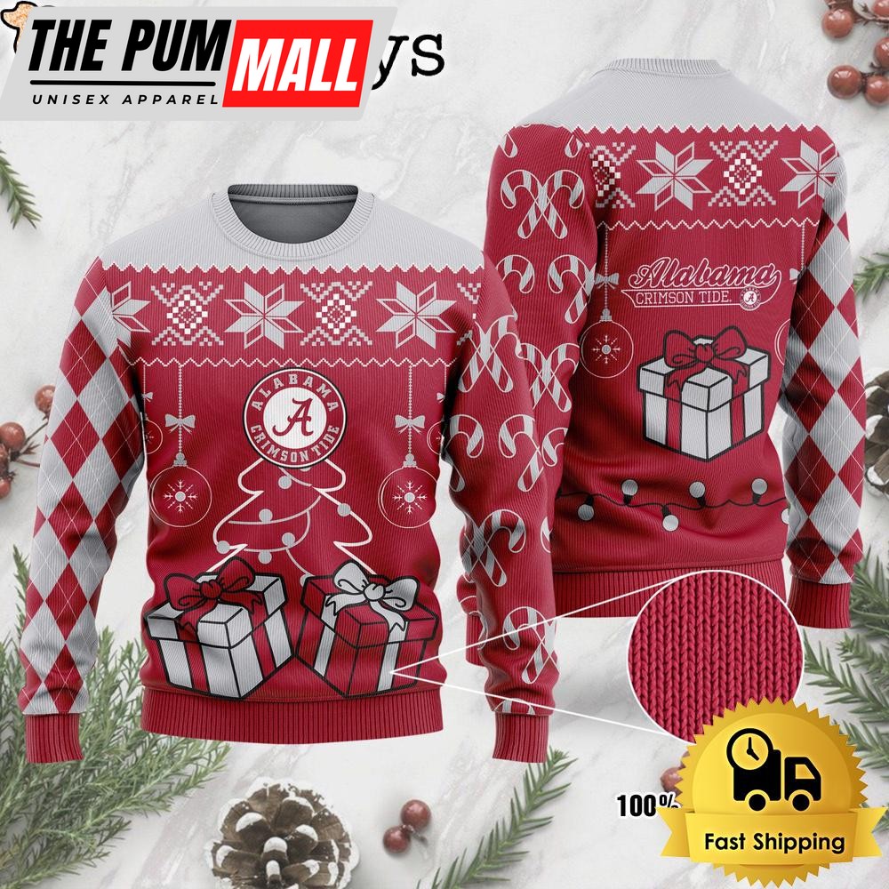 NCAA Alabama Crimson Tide Tree Christmas Ugly Sweater